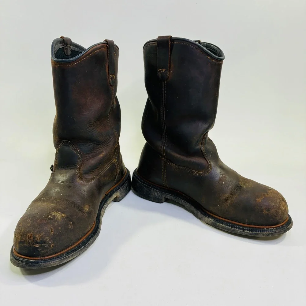 Red Wing 2272 DynaForce Mens 10 E2 Brown Leather Steel Toe Work Boots USA Made